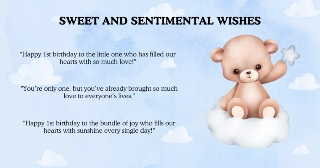 Cute 1st Birthday Wishes for Baby Boy