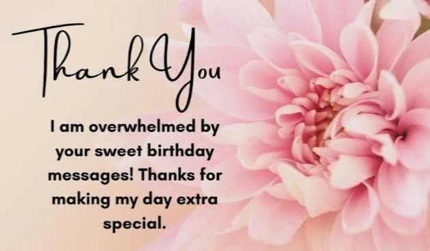 Cute Thank You for the Birthday Wishes