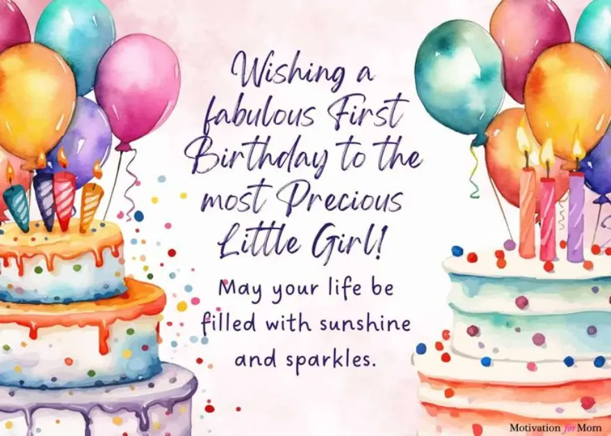 Heart Touching Birthday Wishes for Baby Girl
