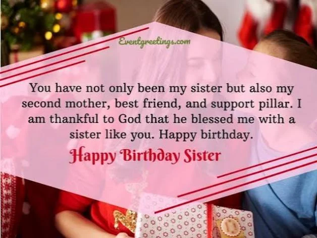 Heart Touching Birthday Wishes for Sister in English