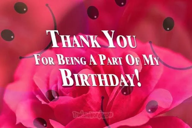 Inspirational Status Thank You for Birthday Wishes