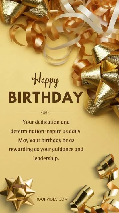 Professional Birthday Wishes for Boss