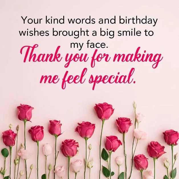 Short Thank You Message for Birthday Wishes