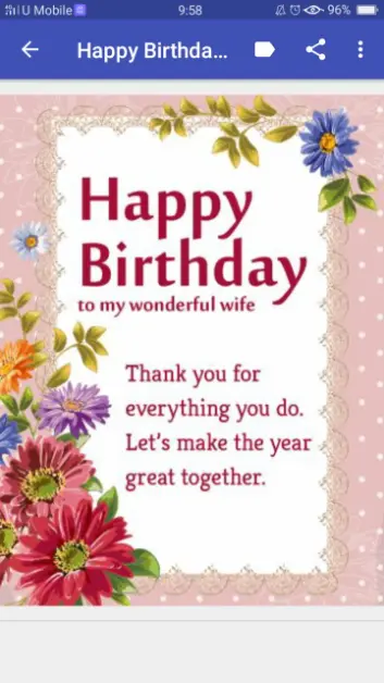 Sweet Birthday Wishes for Wife