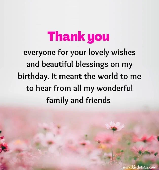 Thank You Birthday Wishes for Facebook