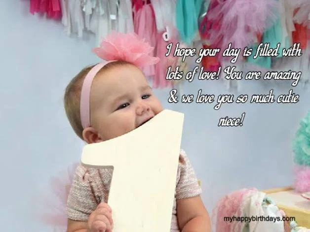 Unique 1st Birthday Wishes for Baby Girl Niece