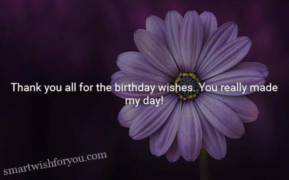 Unique Thank You Reply for Birthday Wishes